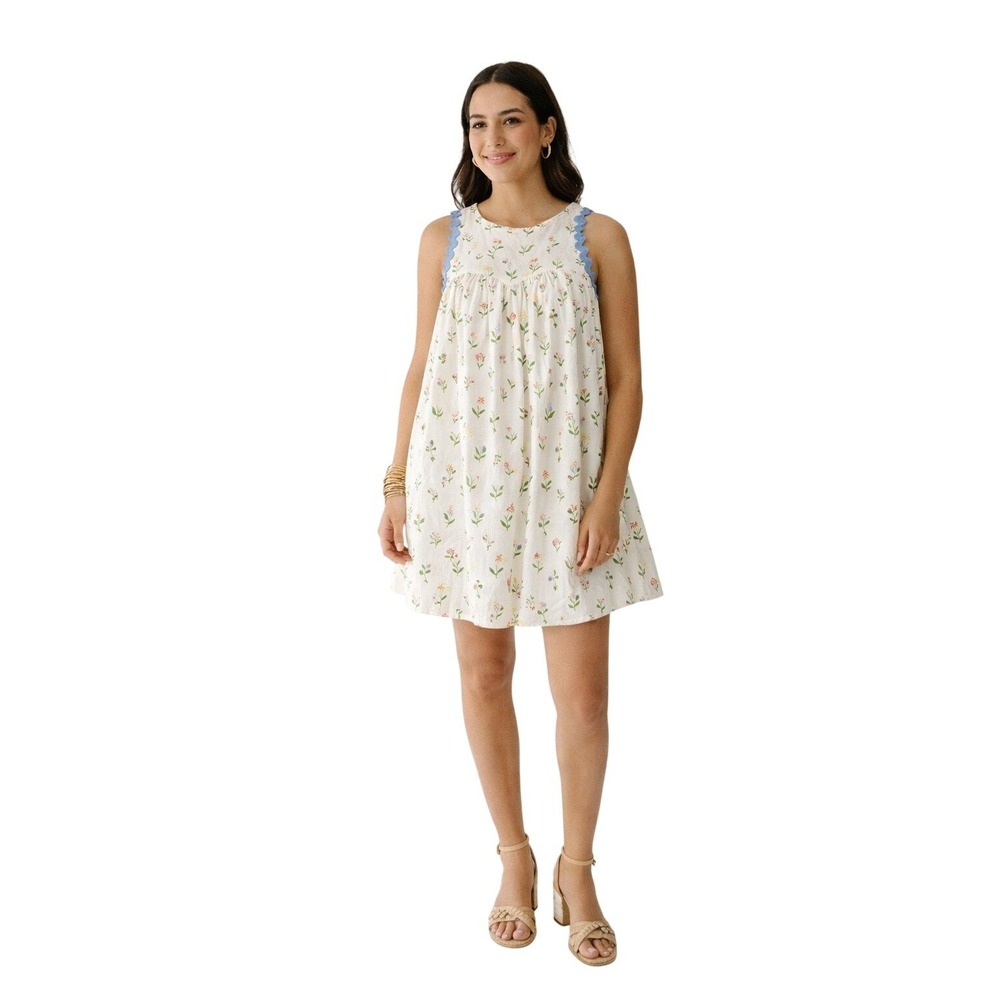 AUREUM Floral Babydoll Mini Dress‎ Cottagecore Coquette Prairie S